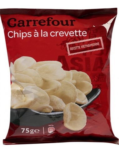 75gr Chips à la Crevette Carrefour...