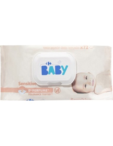 72 Lingettes sans Parfum Carrefour Baby