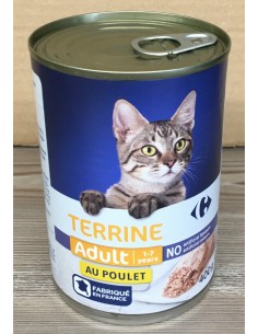 Pâtée pour chat Adulte en terrine de poulet CARREFOUR COMPANINO