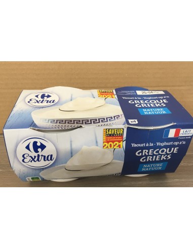 4*150gr Yaourt à la Grecque Carrefour...