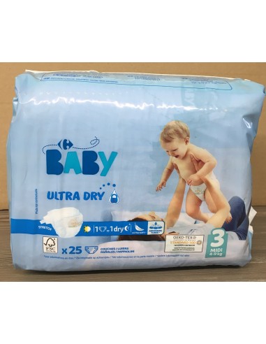 25 Couches Baby 4-9kg Carrefour Baby