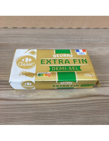 125gr Beurre Demi-Sel Carrefour 80%MG
