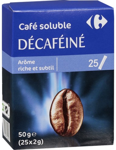 Café soluble décaféiné à La Superette du Ponant. La Grande Motte.