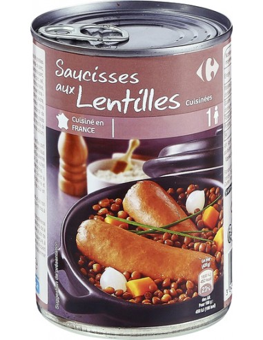420gr Saucisses aux Lentilles...