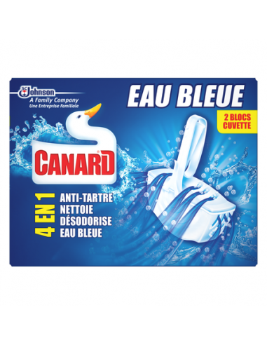 2 Blocs Cuvette Eau Bleu Canard WC