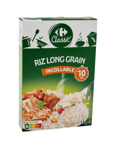 1kg Riz Incollable Carrefour Classic'