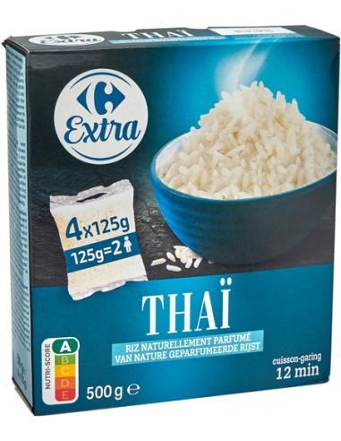 4*125gr Riz Thaï Carrefour Extra