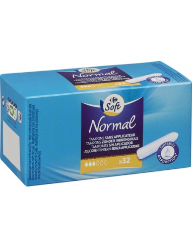 32 Tampons sans Applicateur Carrefour...