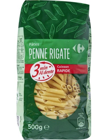 500gr Penne Rigate 3mn' Carrefour...