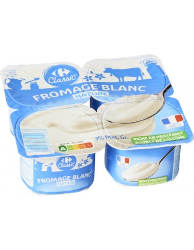 Fromage blanc nature 3% MG CARREFOUR - 35262