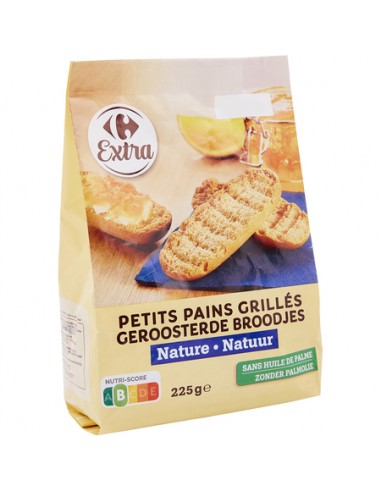 225GR Petits Pains Grillés Nature...