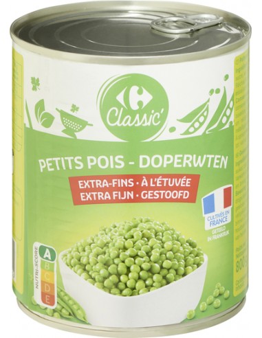 800gr Petits Pois Carrefour Classic'