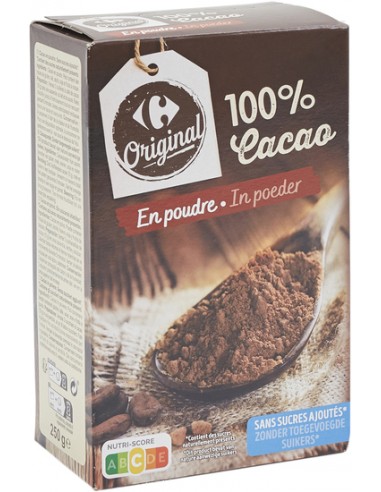 250gr Poudre Cacao 100% Carrefour...